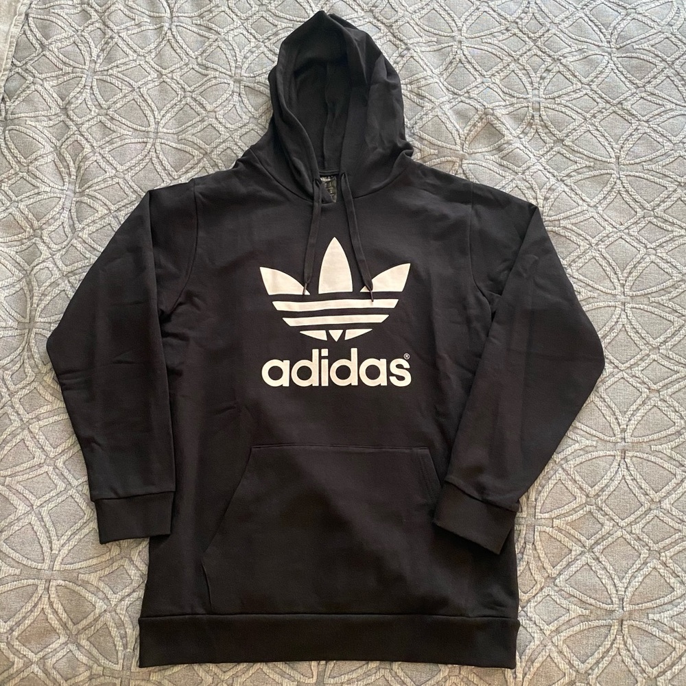 NWOT Adidas Black Trefoil Sweatshirt Hoodie